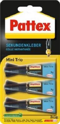 Pattex Sekundenkleber Mini Trio 3g