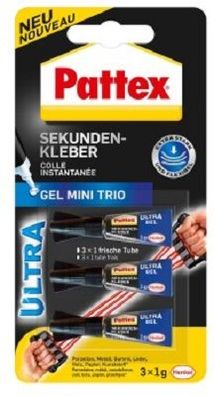 Pattex Sekundenkleber Mini Trio Gel 3g