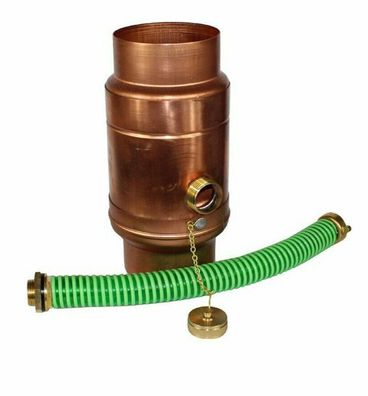 Kupfer Regensammler Regenwassersammler Wassersammler Ø 60mm+Schlauchset