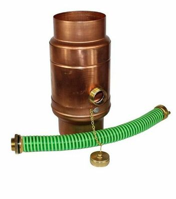 Kupfer Regensammler Regenwassersammler Wassersammler Ø 100mm+Schlauchset