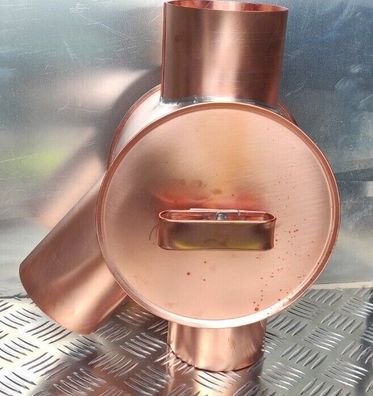 B-Ware Regenwasserklappe Regenwasserverteiler Wasserverteiler Kupfer Ø100mm