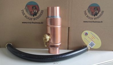 Kupfer Regensammler Regenwassersammler Wassersammler Schiebestück+Schlauch Ø60mm