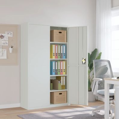 vidaXL Aktenschrank Hellgrau 105x40x180 cm Stahl