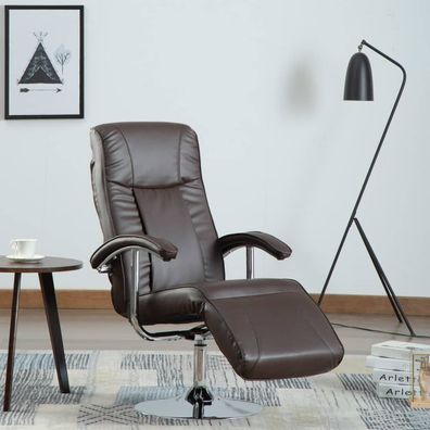 vidaXL TV-Sessel Braun Kunstleder