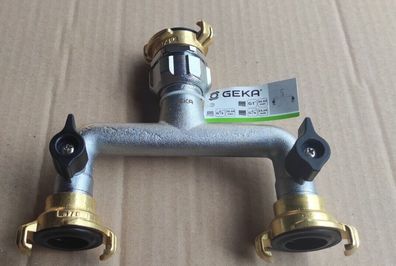 GEKA® plus 2-Fach Wasserverteiler mit 3 x GEKA Kupplung