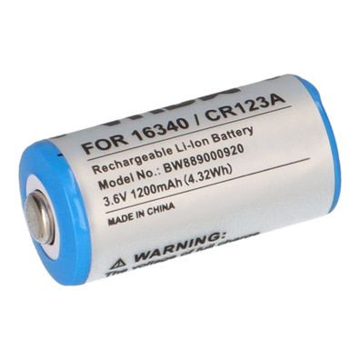 Akku 16340 / CR123A 3.6V Li-ion 700mAh