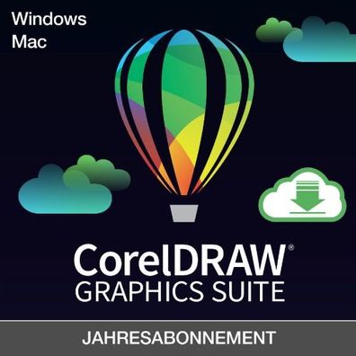 CorelDRAW Graphics Suite 365 (2023) / Win, ac / 1Jahr / DE, L / ESD