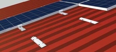 Solarmodul Alu Halterung Schiene Trapezblech PV Befestigungsschiene Vertikal