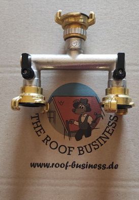 GEKA 2-Fach Wasserverteiler mit 3x GEKA Kupplung 3/4"