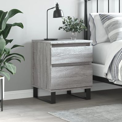 vidaXL Nachttisch Grau Sonoma 40x35x50 cm Holzwerkstoff