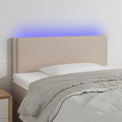 vidaXL LED Kopfteil Cappuccino-Braun 90x5x78/88 cm Kunstleder