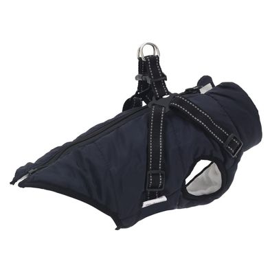 vidaXL Hundemantel mit Geschirr Wasserdicht Marineblau XL