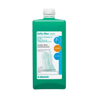 20x B. Braun Softa-Man® acute Händedesinfektionsmittel - 500 ml Flasche | Flasche (50