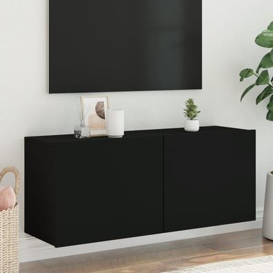 vidaXL TV-Wandschrank Schwarz 100x30x41 cm