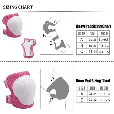 Rollschuh-Schutzausréstung, 18 Teile, mit integrierten Knieschétzern