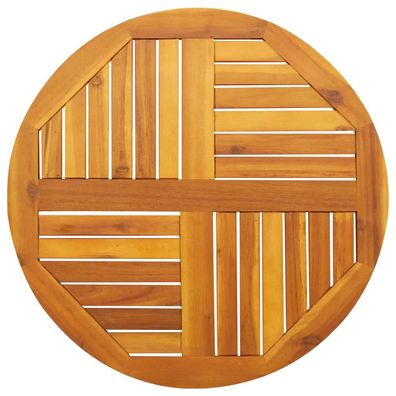 vidaXL Tischplatte Ø70x2 cm Rund Massivholz Akazie