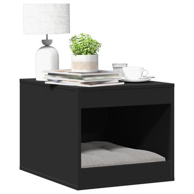 vidaXL Katzenklo Schwarz 47x59x42 cm Holzwerkstoff