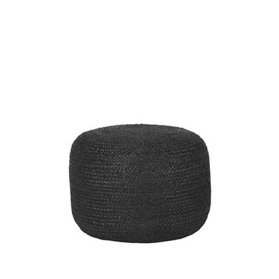 LABEL51 Pouf Jute 50x35 cm Schwarz