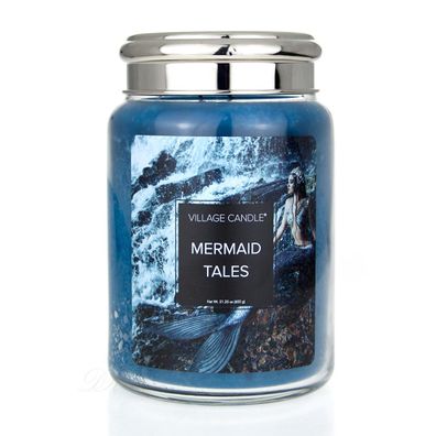 Village Candle Fantasy Fun Mermaid Tales Duftkerze Großes Glas 626 g