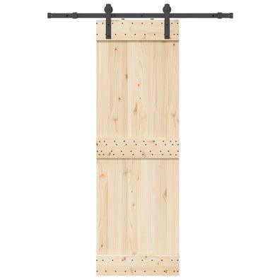 vidaXL Schiebetürbeschlag-Set 152 cm Stahl Schwarz