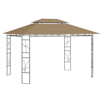 vidaXL Pavillon 4x3x2,7 m Taupe 160 g/m²