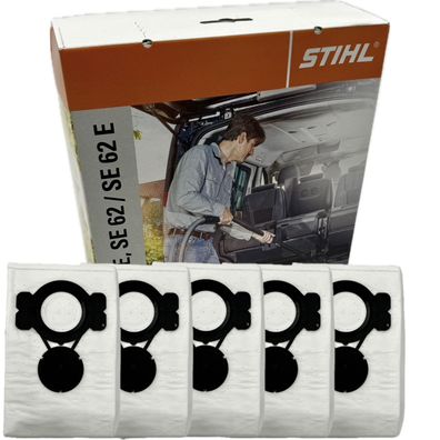 STIHL original Filtersack für SE 61/61E, Staubsaugerbeutel 5 Stück 49015009004