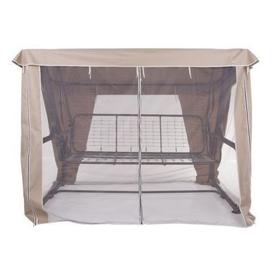 Sonnendach mit Moskitonetz für Hollywoodschaukel 228 x 126 cm cappucino PATIO