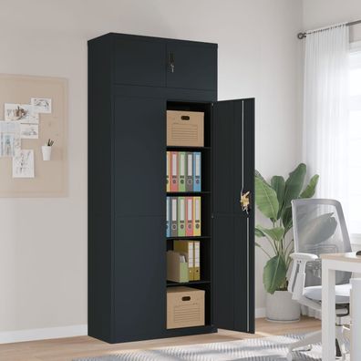 vidaXL Aktenschrank Anthrazit 90x40x220 cm Stahl