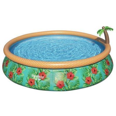 Schnellaufbaupool FastSet Paradise Palms 457 x 84 cm ,9677 l mit Filterpumpe Bestway