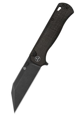 Taschenmesser Swordfish, schwarze stonewashed Klinge, brauner Micarta Griff