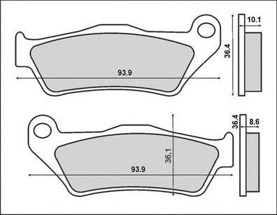 Bremsbel?ge hinten brake pads passt an Bmw K 1200 05-08 K 1300 R 850 1100