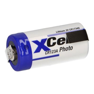 XCell Photobatterie CR123A Lithium 3V 1550mAh Z-Lötfahne