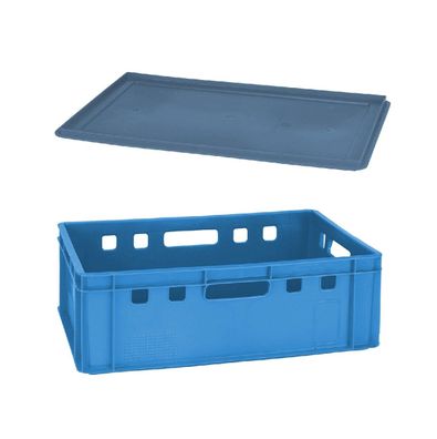 1 stabile Sammelbox Kiste 60x40x20 cm + 1 Deckel blau Gastlando