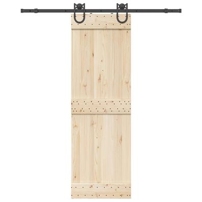 vidaXL Schiebetürbeschlag-Set 183 cm Stahl Schwarz