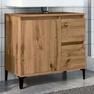 vidaXL Waschbeckenunterschrank Artisan-Eiche 65x33x60 cm Holzwerkstoff