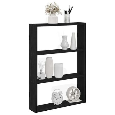 vidaXL Wandregal Schwarz 43x9x60 cm Holzwerkstoff