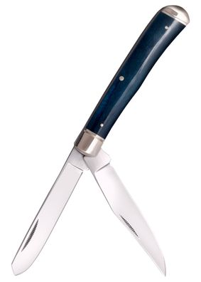 Taschenmesser Trapper, blauer Knochen-Griff, Cold Steel