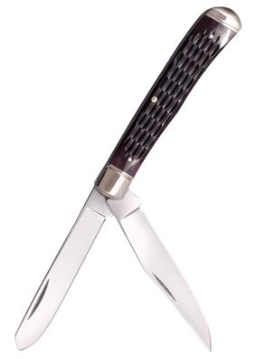 Taschenmesser Trapper, gezackter Knochen-Griff, Cold Steel