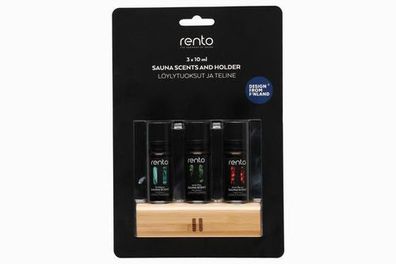 Rento Saunaduft 3 x 10 ml im Bambusbehälter