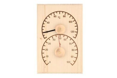 4 Living-Kollektion Saunathermometer & Hygrometer Kiefer