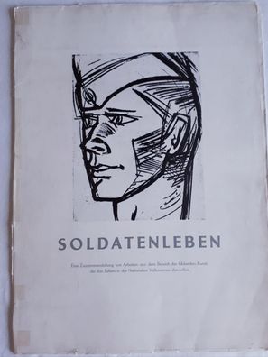 DDR NVA Bildmappe Soldatenleben - Arbeiten der bildenden Kunst