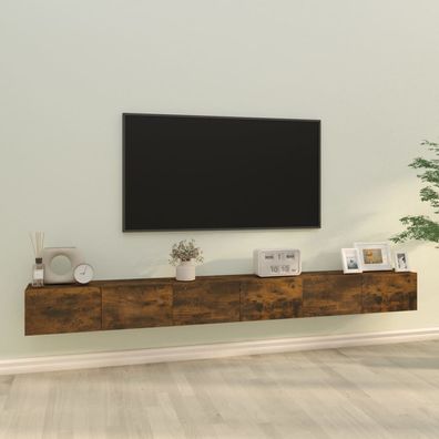 vidaXL 3-tlg. TV-Schrank-Set Räuchereiche Holzwerkstoff