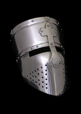 Kreuzritter Helm, Templerhelm, ca. 1200, 1,6 mm Stahl