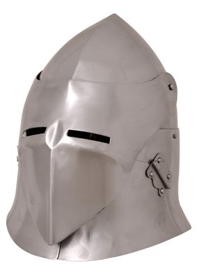 Topfhelm mit Klappvisier, 1,6 mm Stahl