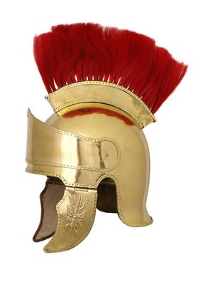 Attischer Helm aus Messing mit Haarbusch, ca. 300 v. Chr