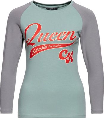 Queen Kerosin Damen Basic Longsleeve "Queen Ca" QKI32001