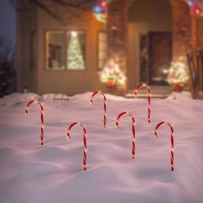 Ambiance Weihnachtsdeko Zuckerstangen 6 Stk