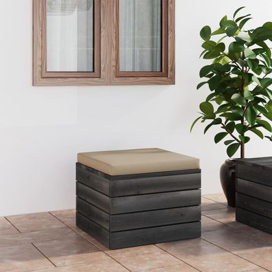 vidaXL Garten-Paletten-Hocker mit Sitzkissen Kiefernholz