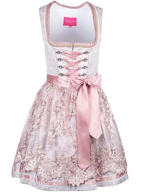 Krüger Dirndl Delia 50er Länge natur rosa