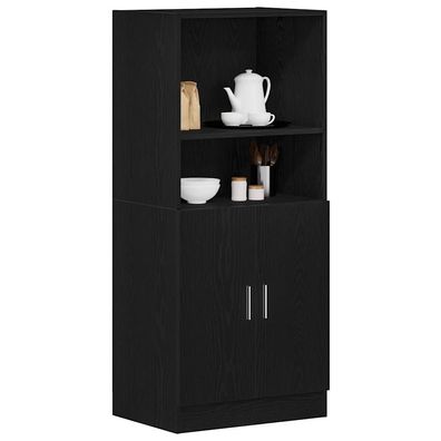 vidaXL Küchenschrank Schwarz 57x41,5x131,5 cm Holzwerkstoff